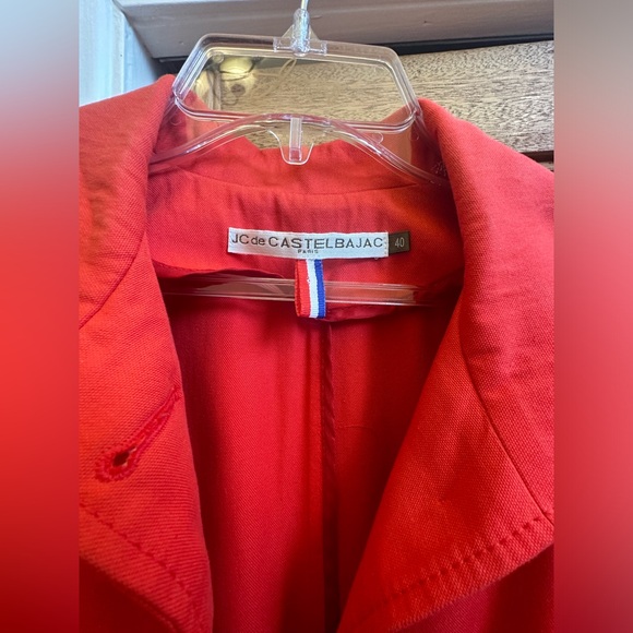 Jean-Charles de Castelbajac Red Coat wt gold buttons Size 40 - Picture 4 of 9